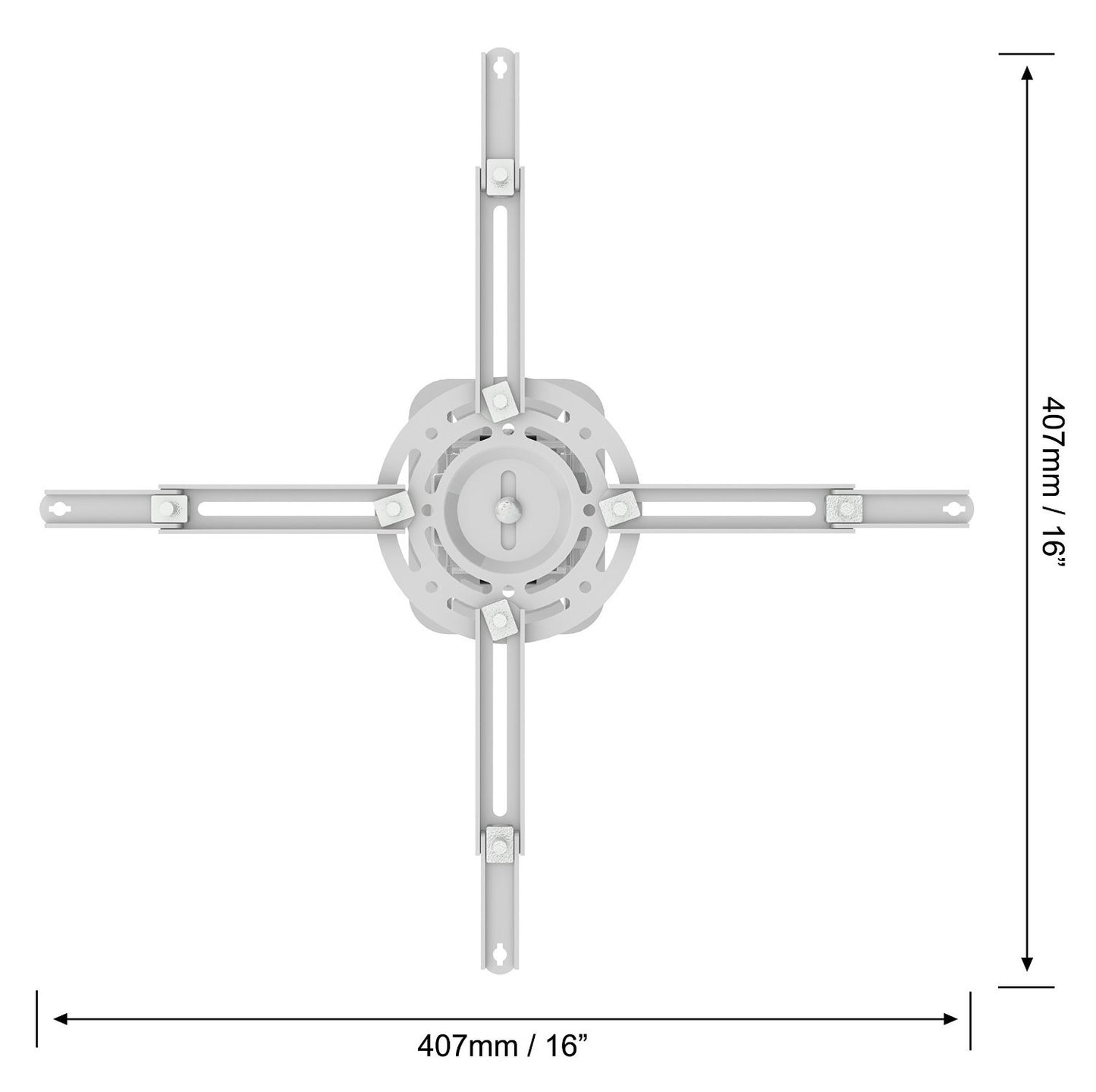 QualGear PRB-717-Wht Ceiling Mount Projector Accessory