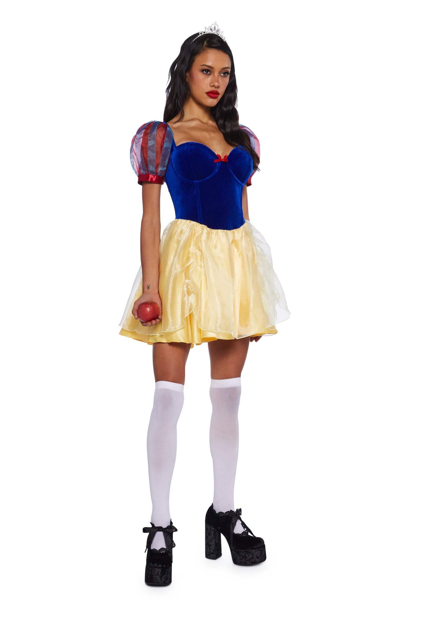 Dolls Kill Fairest Princess Costume - White Snowy Princess Outfit by Trickz N' Treatz - X-Small