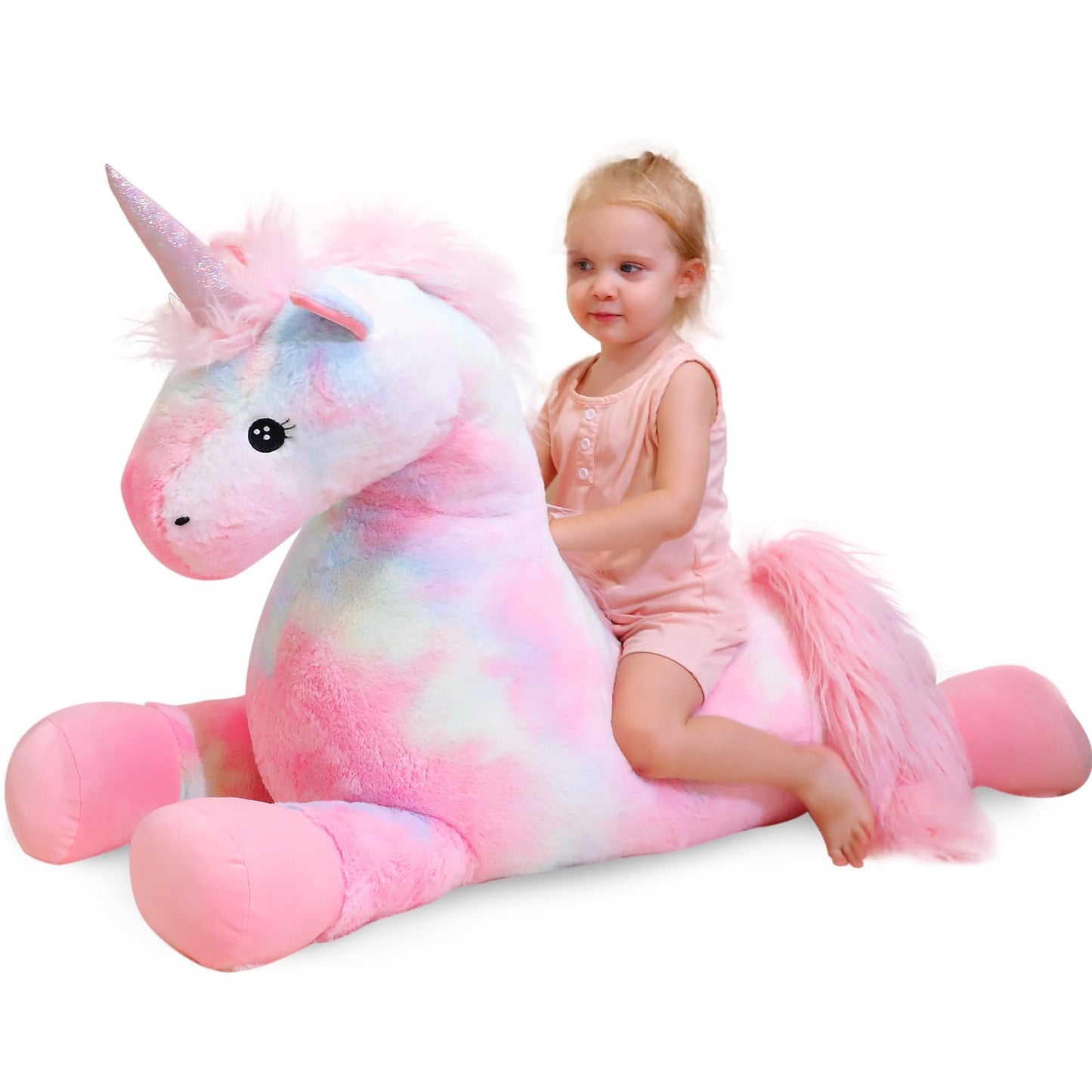 GADXV Giant Unicorn Stuffed Animals Plush 47 inch, Large Stuffed Unicorn Plushies, Big Plush Unicorn Gift for Kids Boys, Birthday,Valentine,Christmas