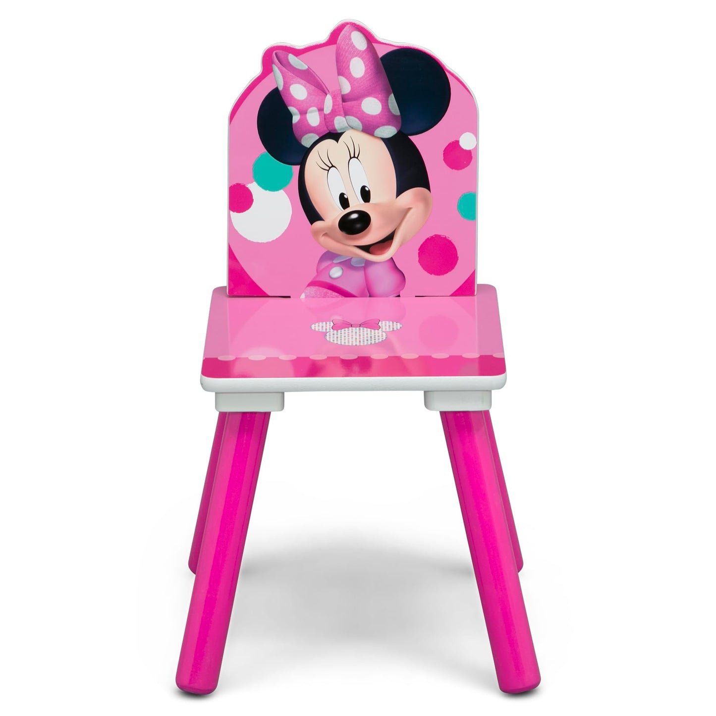 Delta Children Disney Minnie Mouse 3-Piece Toddler Playroom Set– Includes Table, Chair and Toy Box, Pink