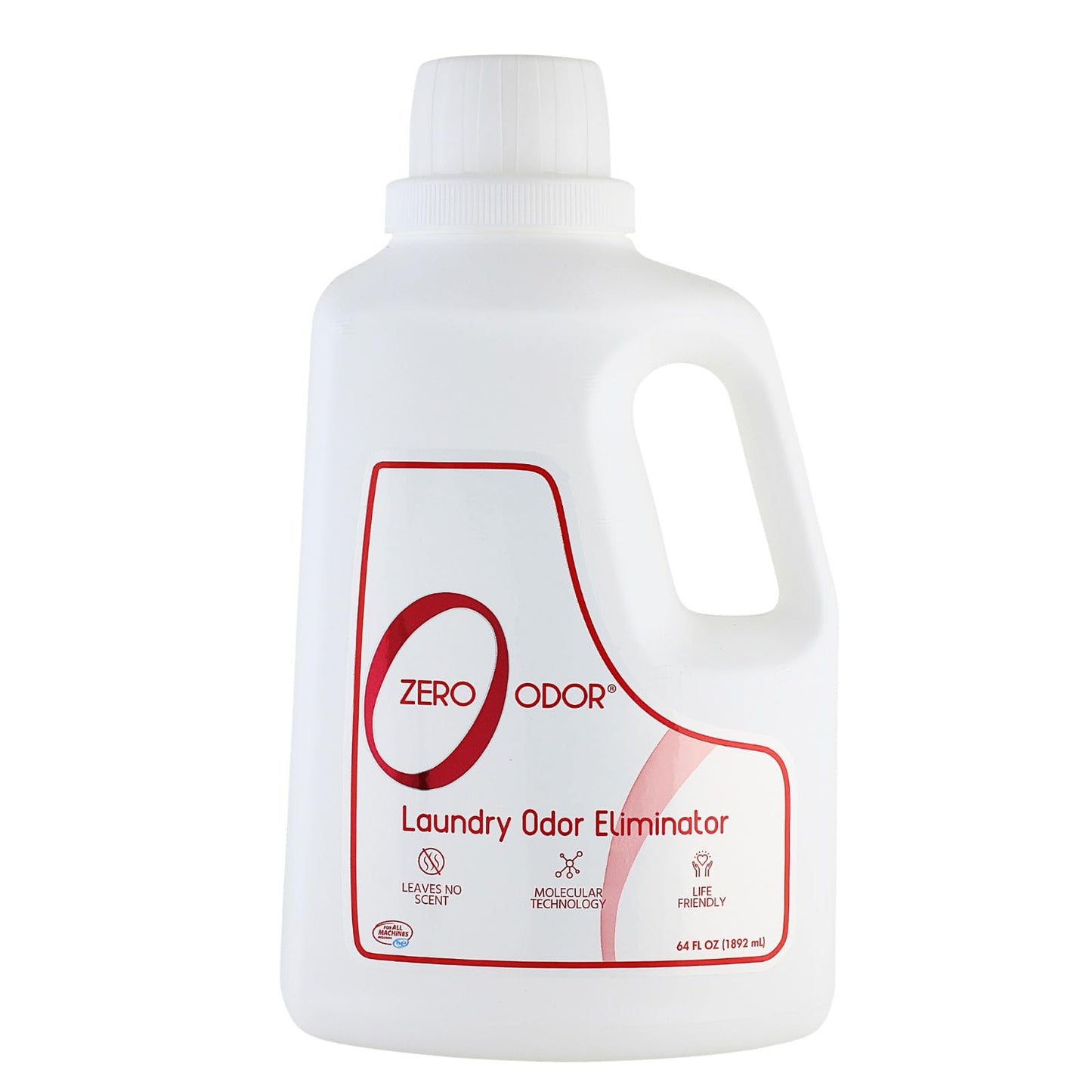 Zero Odor – Laundry Odor Eliminator - Permanently Eliminate laundry Odor – Patented Molecular Technology Best For Clothes, Towels & Linens, Shoes, Bags, Etc. - rinse and refresh Again, 64oz