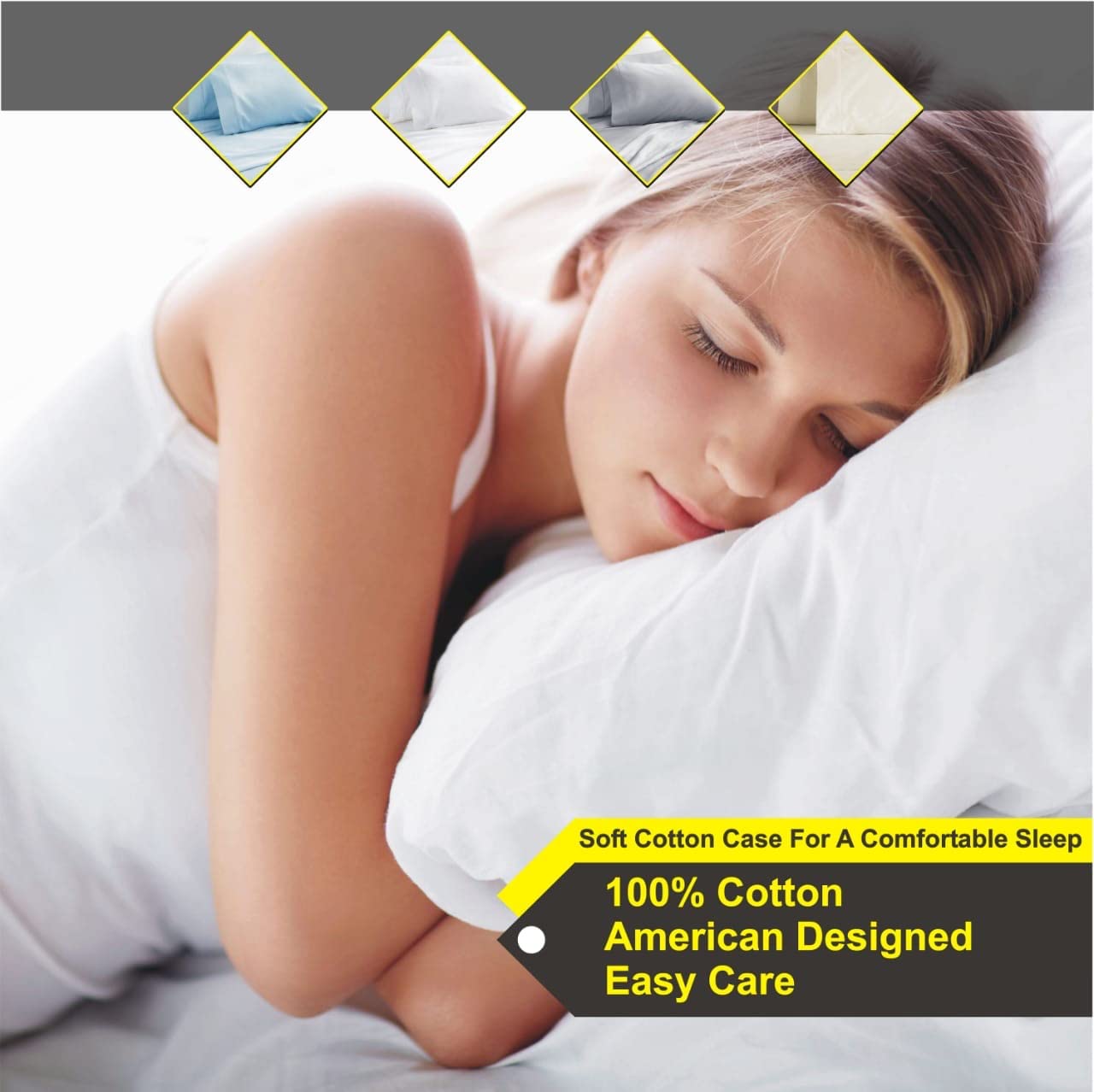 ShanDreamz 100% Cotton Percale Pillowcases, Breathable Pillow Covers, Airy Light Weight Fabric, Moisture Wicking for Hot Sleepers, Best for Home Spa & Hotel (White Queen/Standard 20"x30", 24)