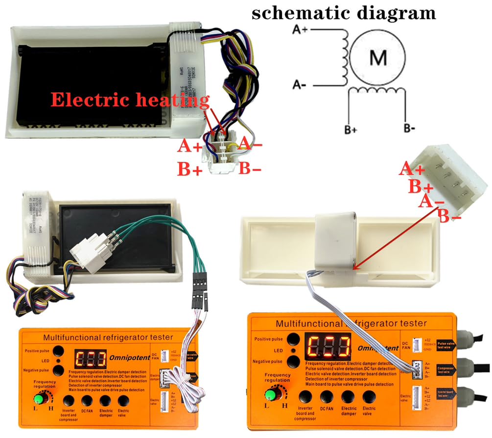 Multifunctional Refrigerator Compressor Tester - Pulse Solenoid & Inverter Compressor Tester - DC Fan Damper Electric Valve Fault Detector