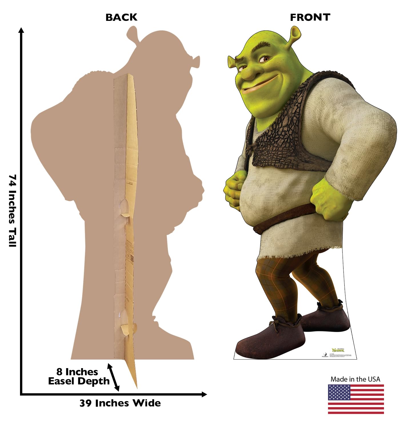 Cardboard People Shrek Life Size Cardboard Cutout Standup - Shrek (2001 Film)