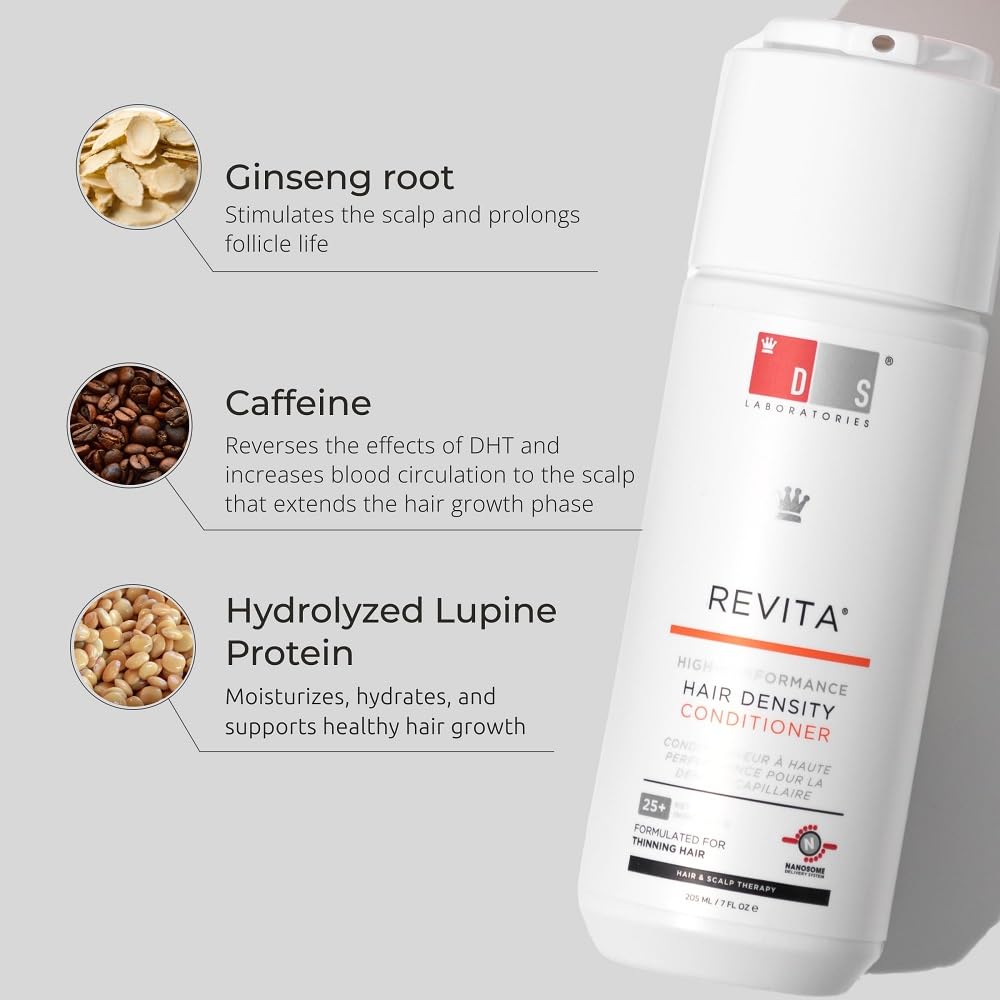 DS Laboratories Revita Hair Growth Conditioner for Fine & Thinning Hair, Biotin Treatment for Hair Regrowth, Thickening & Loss Prevention