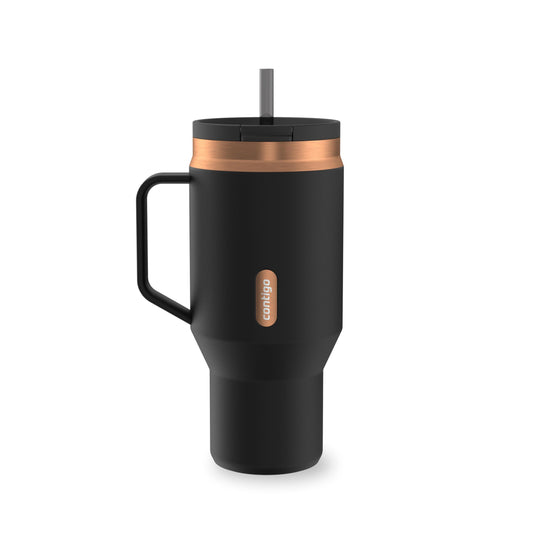 Contigo SnapSeal 30 oz Stainless Steel Vacuum-Insulated Tumbler with Handle & Reusable Straw, Leakproof AutoClose Lid, Cup Holder Friendly, BPA-Free & Lead-Free, Dishwasher Safe