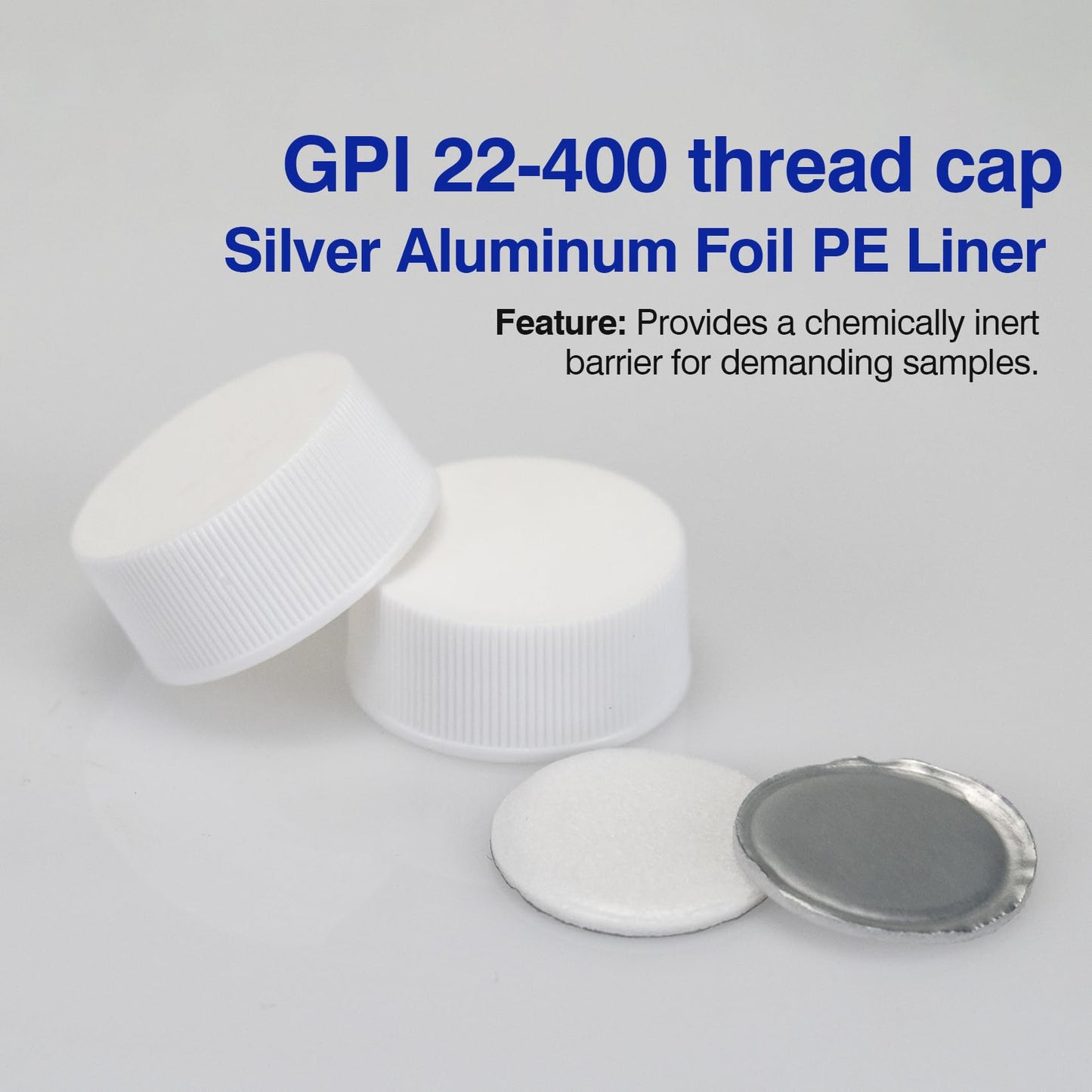 ALWSCI 20 ml Scintillation Vials Liquid Borosilicate Glass Sample Scintillation Counting Vials, 22-400 White Screw Cap, Silver Aluminum Foil PE Liner, Pack of 100
