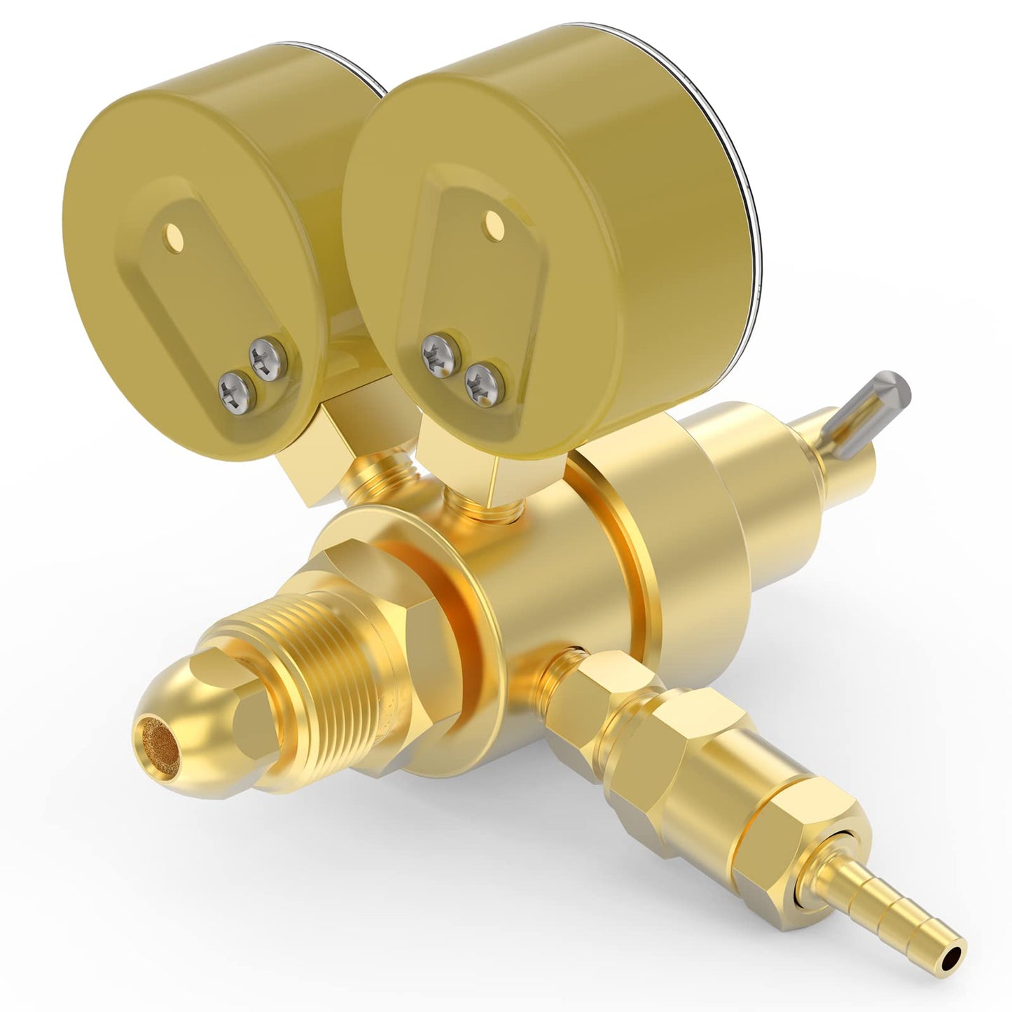 YESWELDER Argon CO2 Regulator with 8.2FT Hose 0-4000 PSI Gauges Gas Welding Regulator for MIG and TIG, CGA580 Inlet Connection