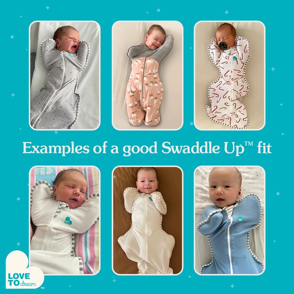 Love to Dream Swaddle, Baby Sleep Sack, Swaddle Up Self-Soothing Swaddles for Newborns, Get Longer Sleeps, Secure Fit Helps Calm Startle Reflex, Lite 0.2 TOG, You are My White, 8-13lbs.
