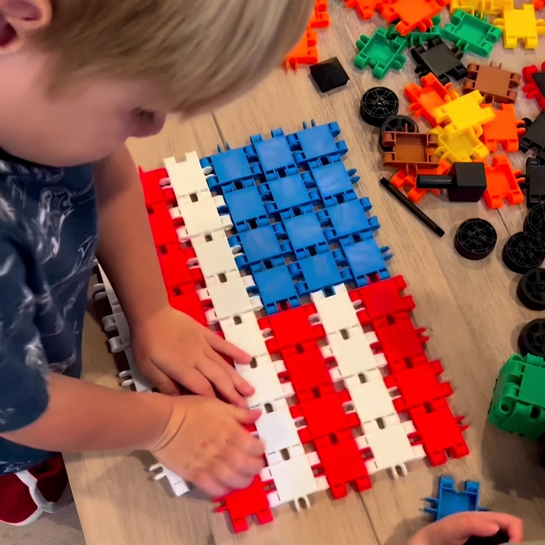 Beblox - Building Blocks for Kids - 250 Pieces Connecting Tiles Set - Interlocking Building Blocks for Kids, STEM Toys Kit, Fun and Educational Gifts for Kids