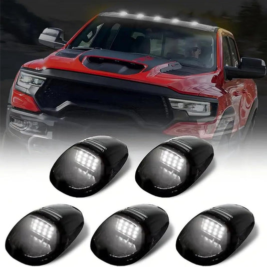 Chaviva 2026 Upgrade Solar Cab Lights for Trucks - No Drill Roof LED Marker Lights with Vibration Sensor | Solar Powered Waterproof Clearance Lights for Semi Truck, Pickup