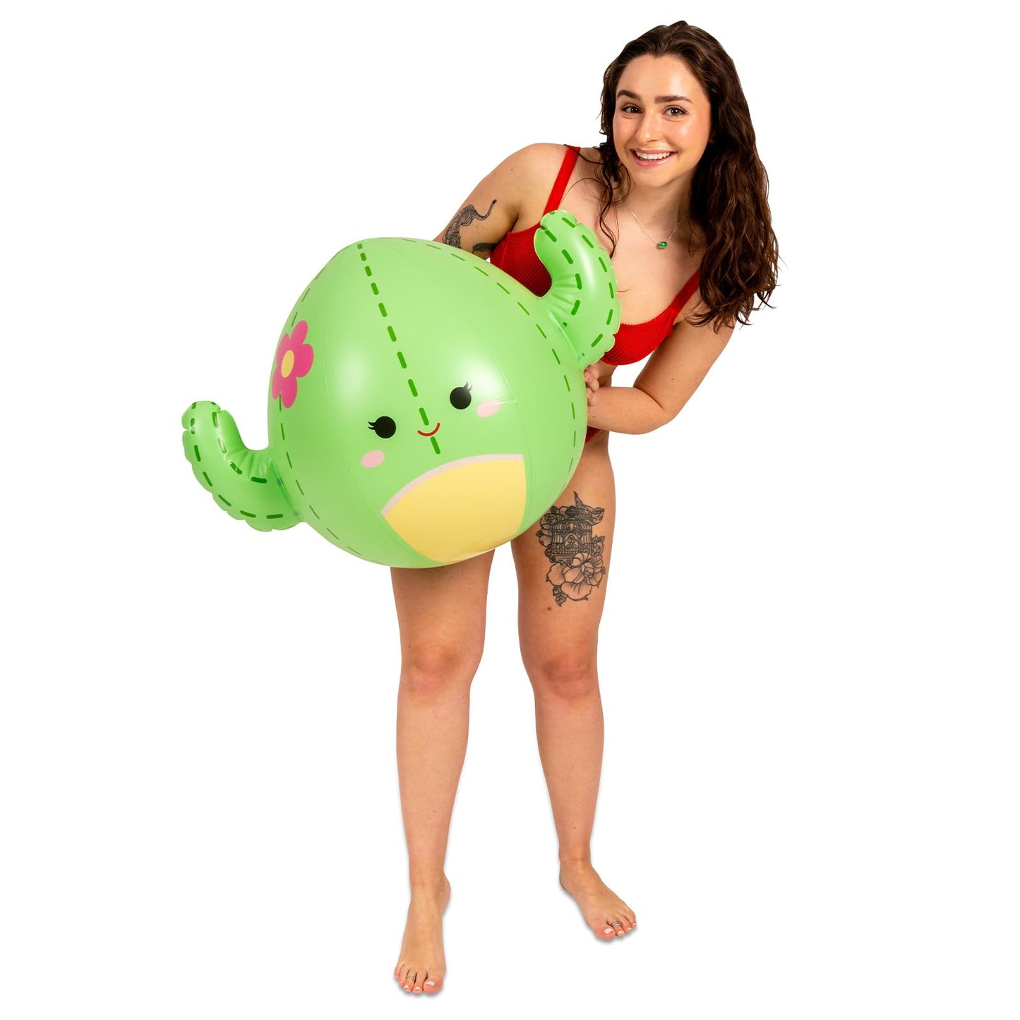 BigMouth X Squishmallows Original Large Beach Ball, Maritza The Cactus, Pool and Beach Toys for Adults and Kids