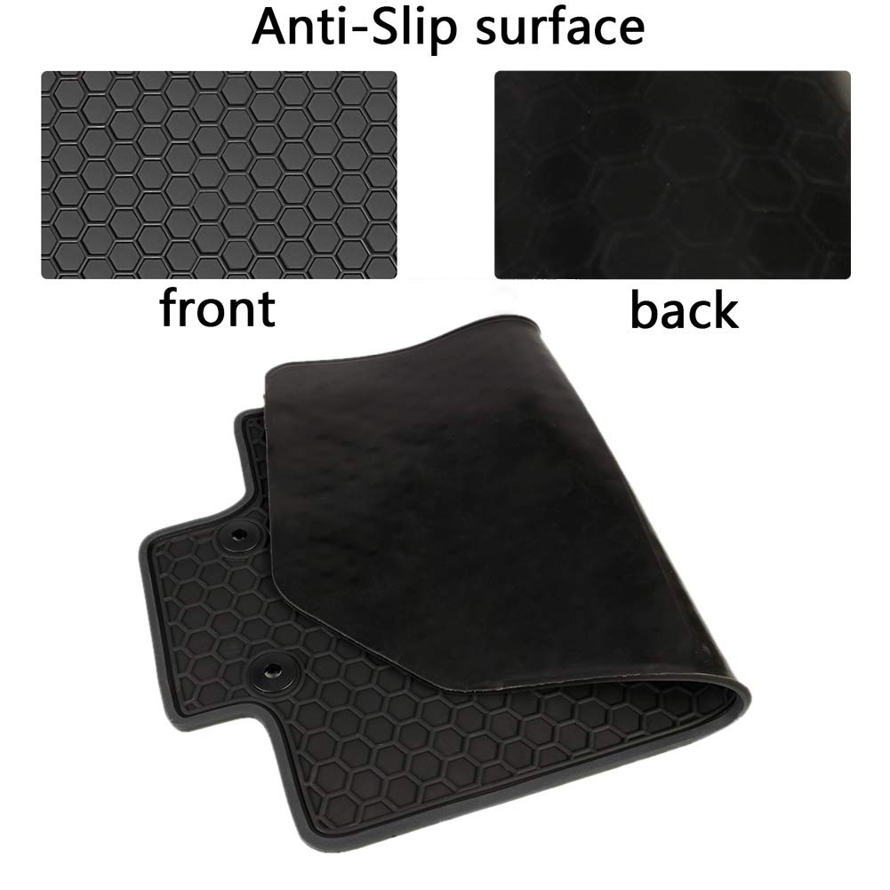 HD-Mart Car Rubber Floor Mat for Honda Civic Sedan 10th 2016 2017 2018 2019 2020 2021 Custom Fit Full Black Auto Floor Liners Mat All Weather Protection Heavy Duty Odorless