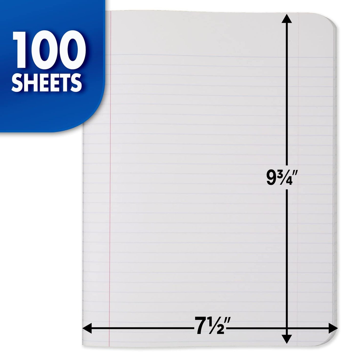Mead Composition Notebook, 12 Pack, College Ruled Paper, 7-1/2" x 9-3/4", 100 Sheets per Comp Book, Black Marble (72938)