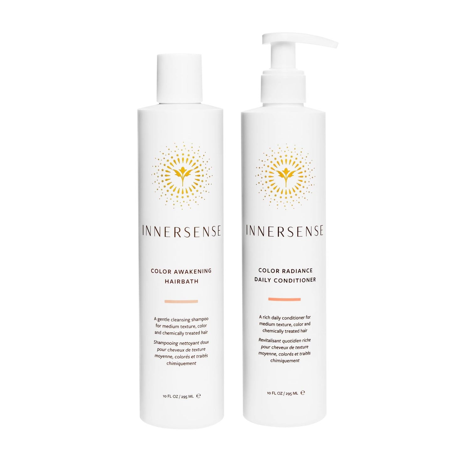 INNERSENSE Organic Beauty - Color Awakening Hairbath Shampoo + Daily Conditioner Duo | Non-Toxic, Cruelty-Free, Clean Haircare (10 fl oz each)