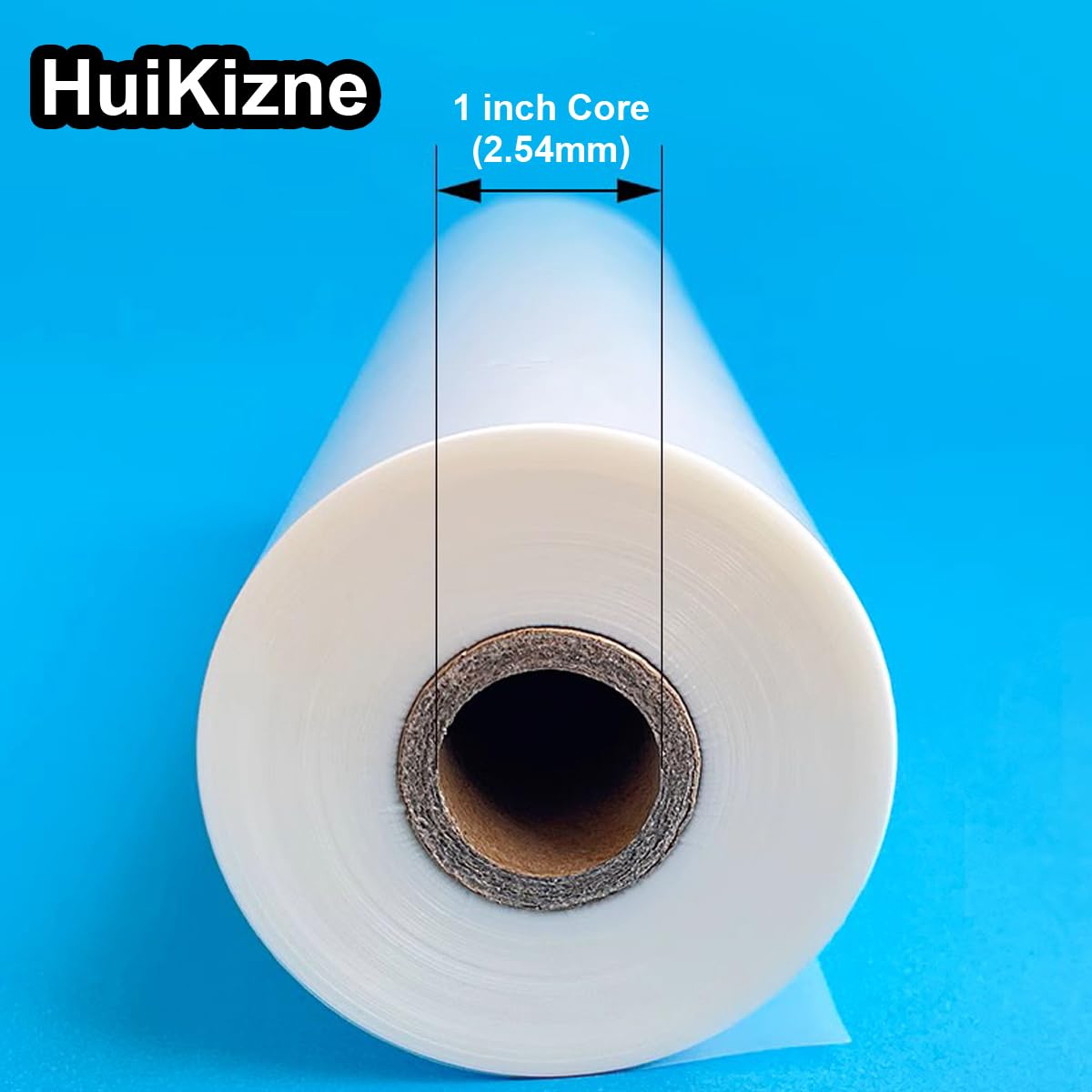 Huikizne 12.6Inchx656Ft Standard Matte Thermal Laminating Film BOPP Thermal Film Hot Roll Laminating Film, 1Inch Core, 1Mil(28mic) Thickness Laminate Rolls