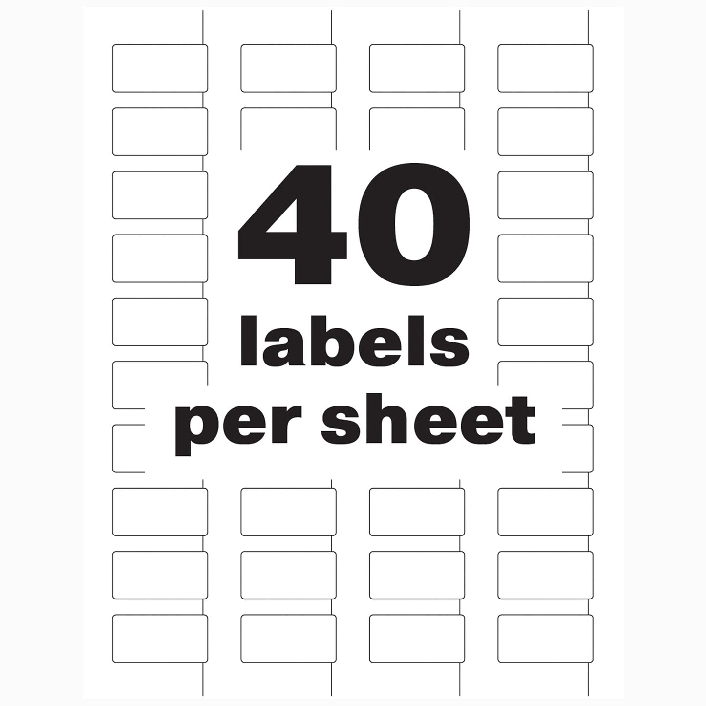 Avery White Asset Tag Labels, 3/4" x 1-1/2", Laser Printable Tags, 320 Waterproof Labels (61525)