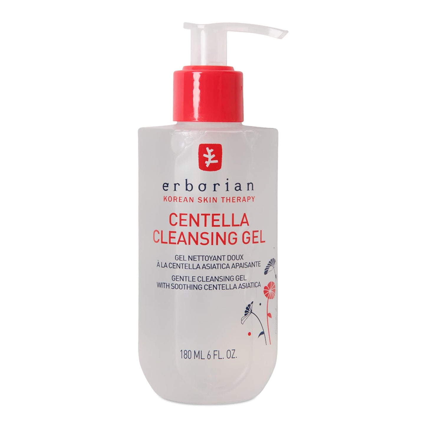 Erborian - Cleansing Gel - Gentle Daily Facial with Soothing Centella Asiatica Extract - Purifying, Detoxifying & Moisturizing Face Cleanser Removes Impurities - Korean Skincare - 6 fl. oz