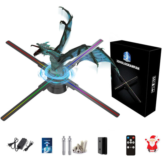 3D Hologram Fan,18.1"Hologram Fan with Remote/Bluetooth/WIFI/700 Video Library,Missyou Holographic Fan with HD LED 2000*1444PX Resolution Picture Fan Spinner Small for Shop/Bar/Christmas/Halloween