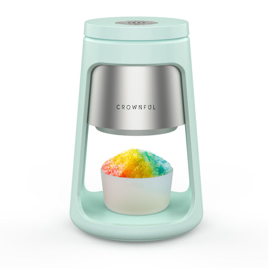 CROWNFUL Shaved Ice Machine, Snow Cone Machine with 2 Ice Cups, Ice Shaver Machine for Snow Cones, Snowballs, Frozen Cocktails and More, Easy to DIY with Snow Cone Syrup at Home,Gifts for Men&Women
