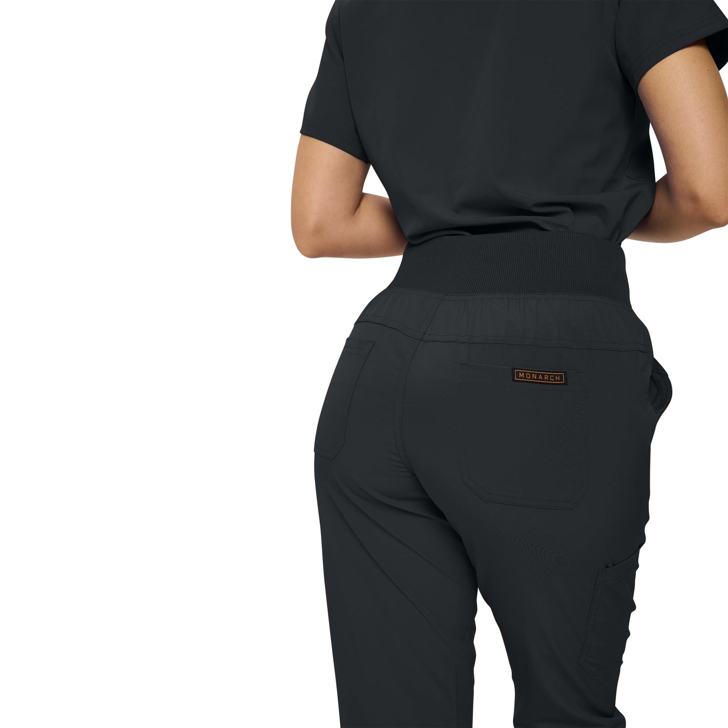 MONARCH UNIFORMS Slim Fit Stretchy Scrubs Women's Jogger Scrub Set Slim Jogger Scrubs with Tuck-In Top for Women