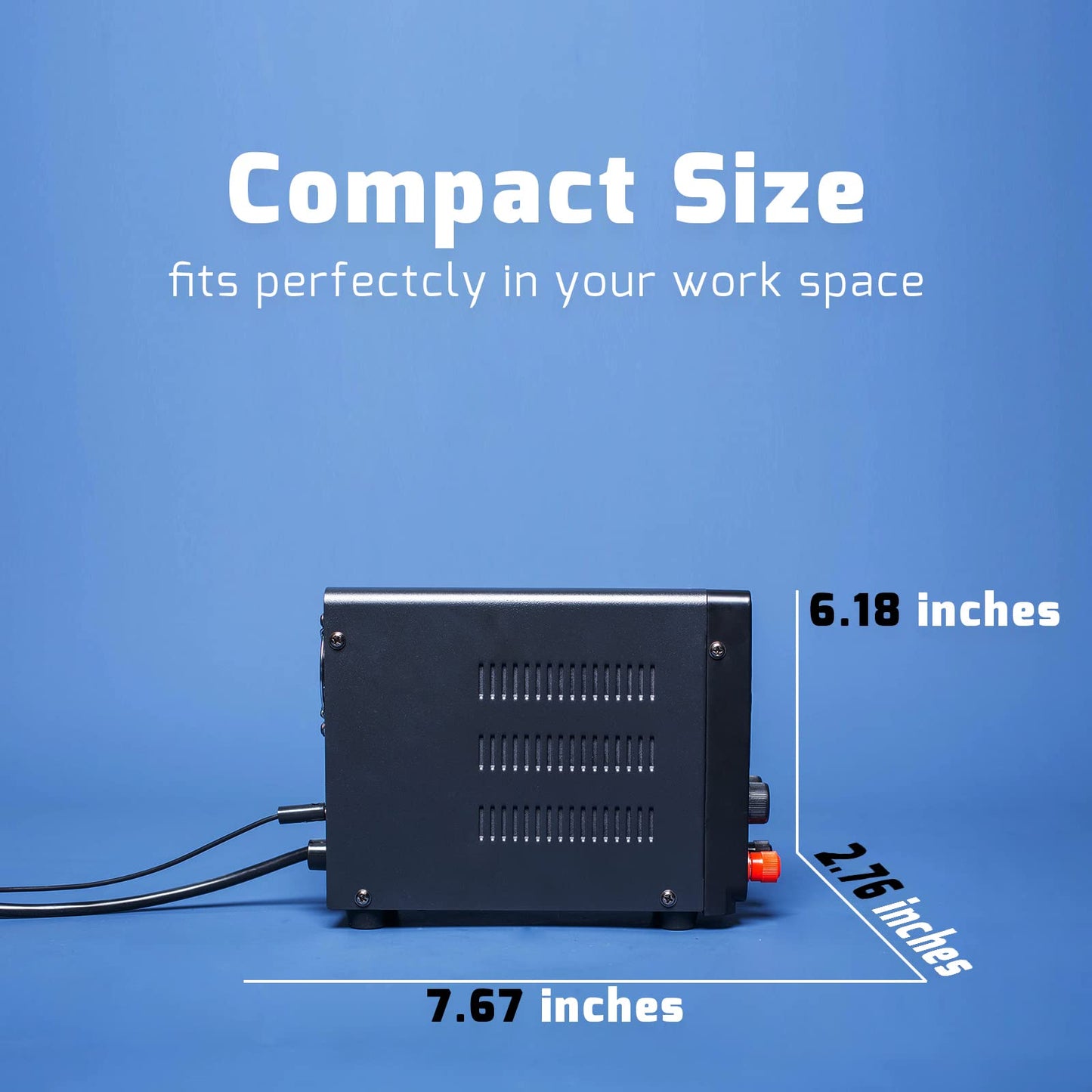 WEP 3010D-III DC Variable Power Supply 30.00V 10.00A High Precision Bench Lab Power Supply with Alligator Clips for anodizing kit, Electroplating, arduino, breadboard