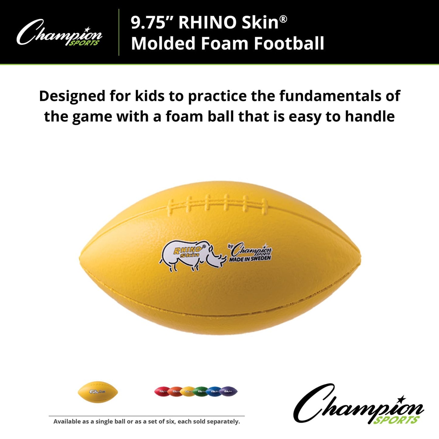 Champion Sports RSF Rhino Skin Football, Intermediate Size
