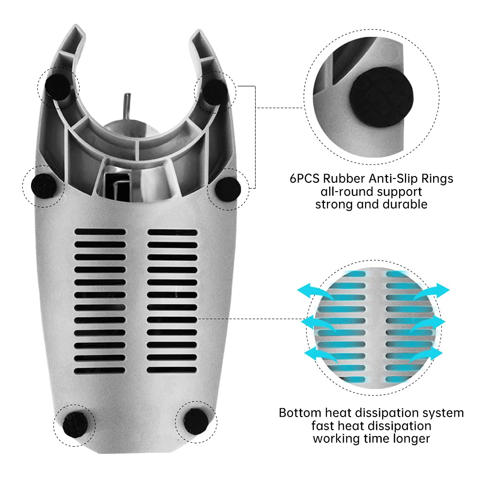 OKF Ice Shaver Prevent Splash Snow Cone Machine, Electric 3 Blades Shaved Ice Machine, 380W Ice Shaver Machine, 286lbs/hr Ice Crushers for Home Use, Ice Shaver Machine Electric, Ice Crusher (Silver)