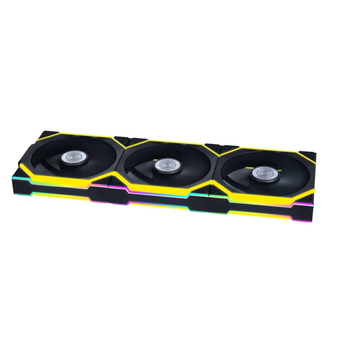 Lian Li UNI Fan SL - Wireless 120 - Triple Pack - ARGB PC Case Fan - 2.4 GHz Wireless Signal for RGB & Fans Control - Customizable Lighting Effects - Controller Included & Required - Black (12SL1W3B)