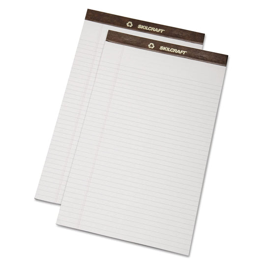AbilityOne - Pad, Writing Paper, Top Bound, Legal Rule, White, 8-1/2" x 14" 7530-01-372-3109: Dozen, 12 Item(s)