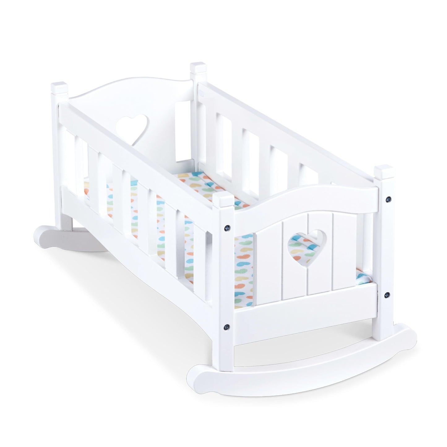 Melissa & Doug Mine to Love Wooden Play Cradle for Dolls, Stuffed Animals - White