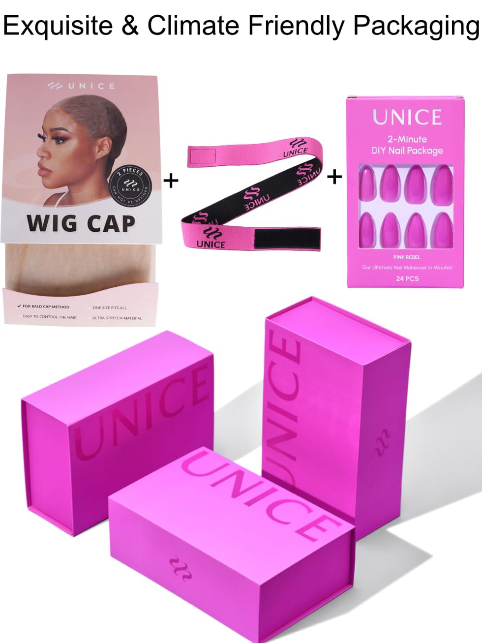 UNICE EasiContour V Part Wigs Human Hair Yaki Straight Glueless Clip in Vpart Wig Magic Leave Out Upgrade U Part Human Hair Wig Ready to Go Wig Beginner Friendly Natural Color 150% Density 18 Inch
