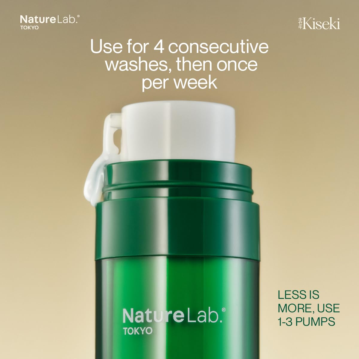 NATURELAB. TOKYO Kiseki Molecular Repair Leave-In Hair Masque: Restores Damaged Hair with Plant Peptide Complex, Repairs Heat & Chemical Damage, Boosts Strength, Smoothness & Softness, 1.7 Fl Oz