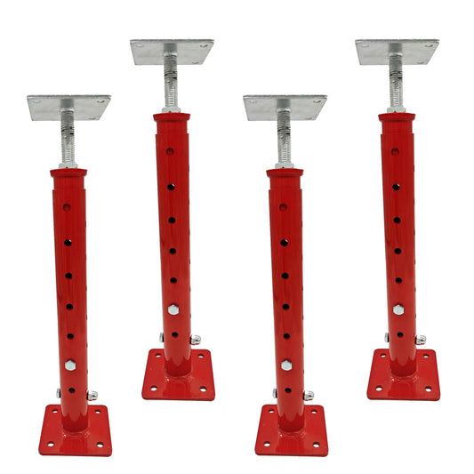 4 PCS Basement Floor Jack,House Jacks for Leveling,18.5-34.6" Adjustable Height Range,Load Capacity Up to 4400 lb(Each),Telescoping Jack for Temporary Support
