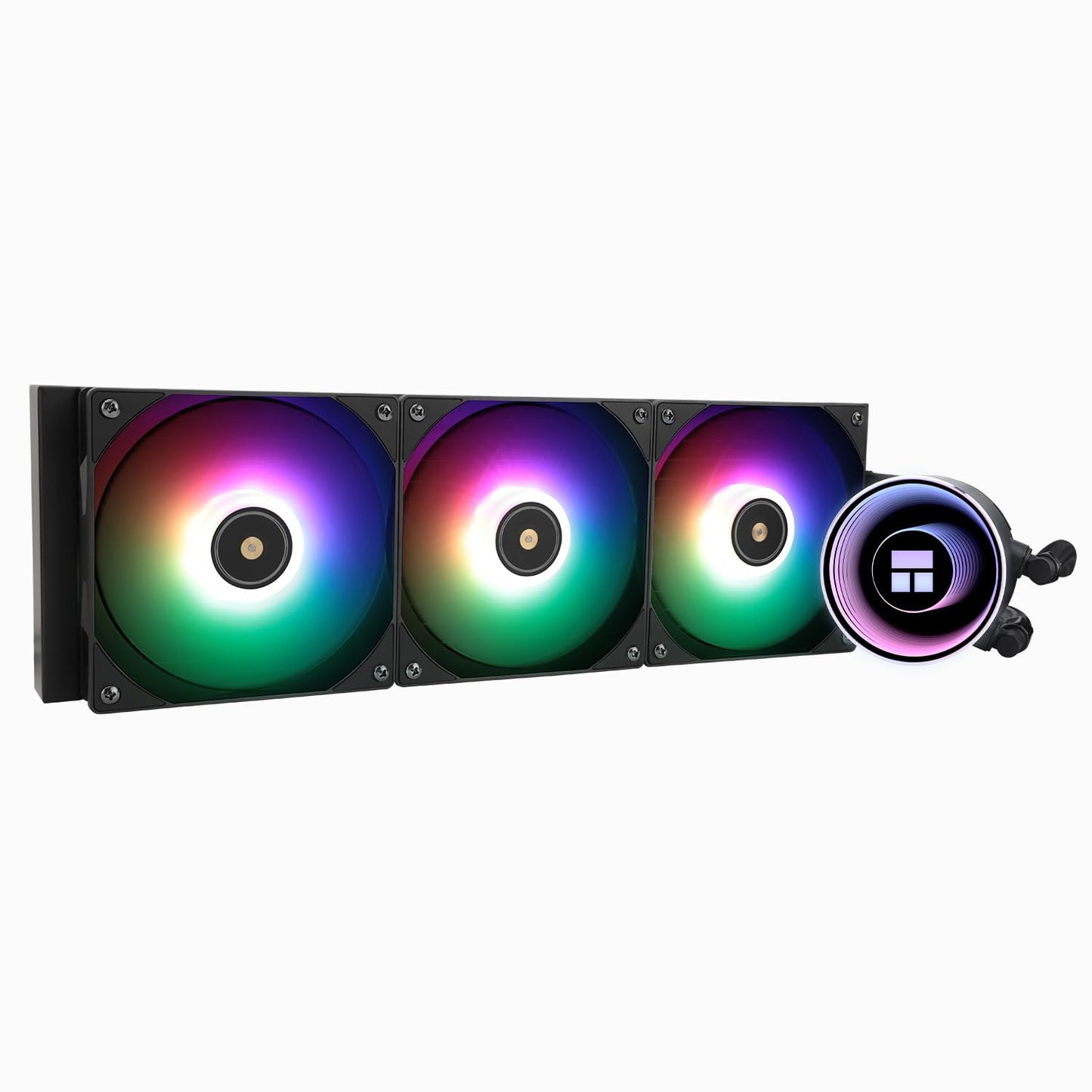 Thermalrlght Frozen Notte 360 Black ARGB v2 Water Cooling CPU Cooler, 360 Black CPU Cooler Specifications, 3 PWM Fans,S-FDB V2 Bearings,Suitable for AMD/AM4 AM5,Intel LGA 1700/1150/1151/1200/2011