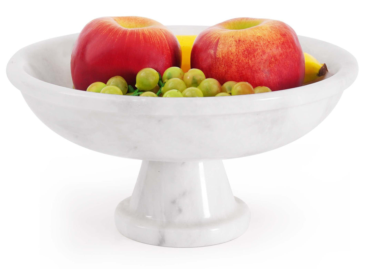 Radicaln Marble Fruit Bowl For Kitchen Counter 10" Inches White Handmade Bananas Holder, Ideal key Bowl, Modern Salad and Serving Bowl for Home Storage