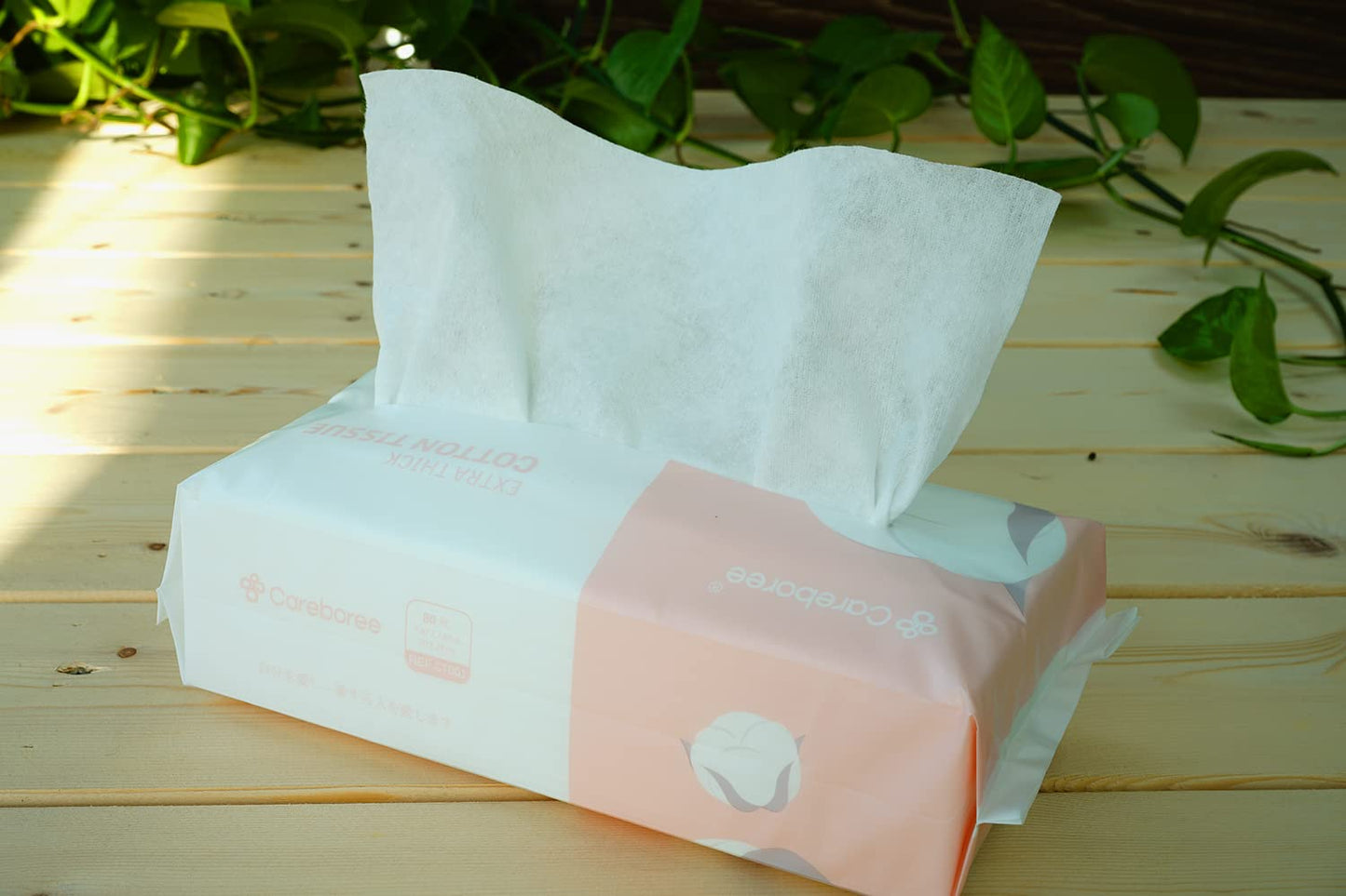Careboree Extra Thick Dry Wipe, Disposable Face Drying Towel 100% Cotton, Lint-Free Cotton Tissues (5 Pack)