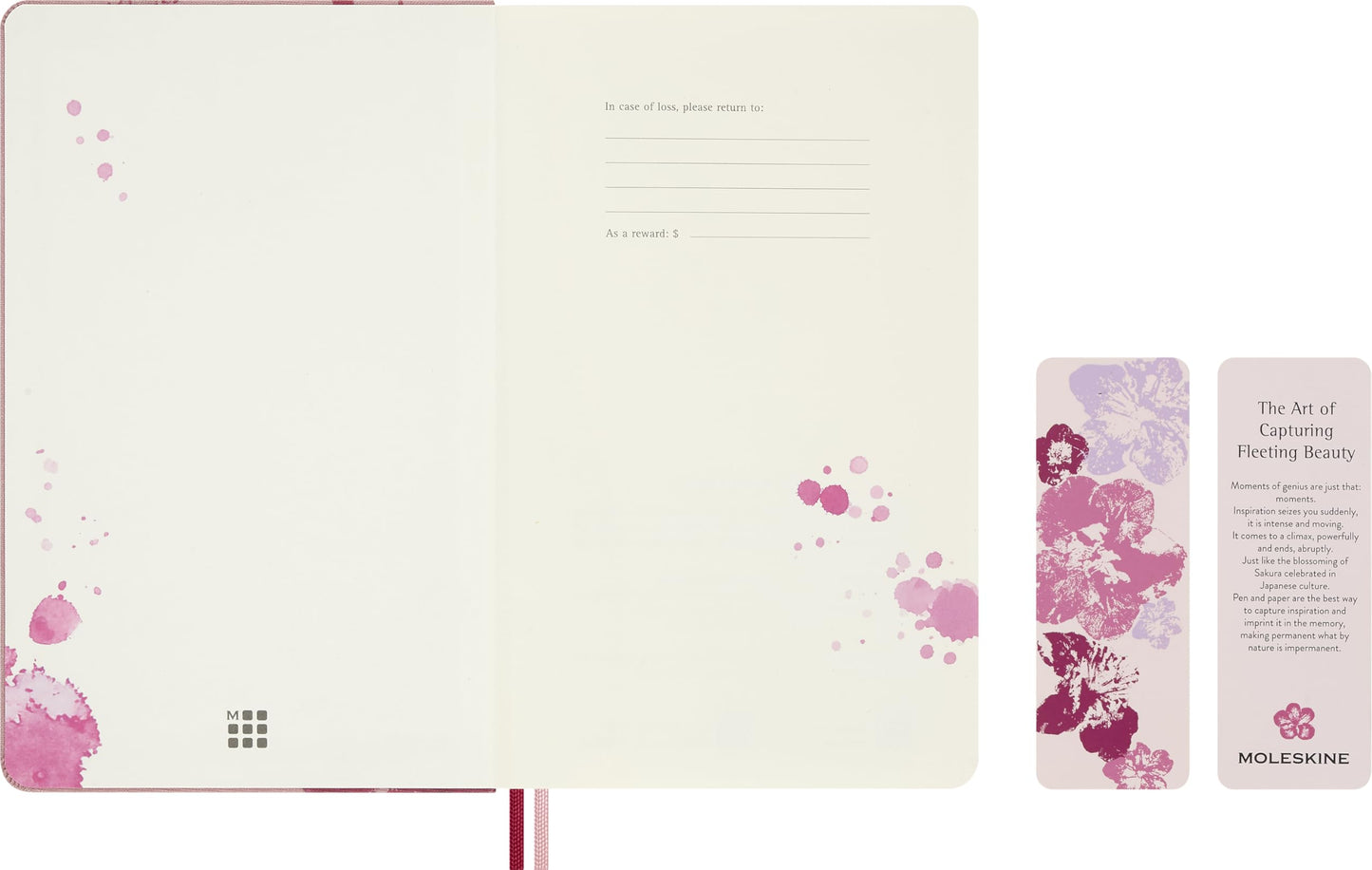 Moleskine Limited Edition Sakura 18 Month 2026-2027 Weekly Planner, Hard Cover, Large (5" x 8.25"), Pink with Gold Accents, 208 pages