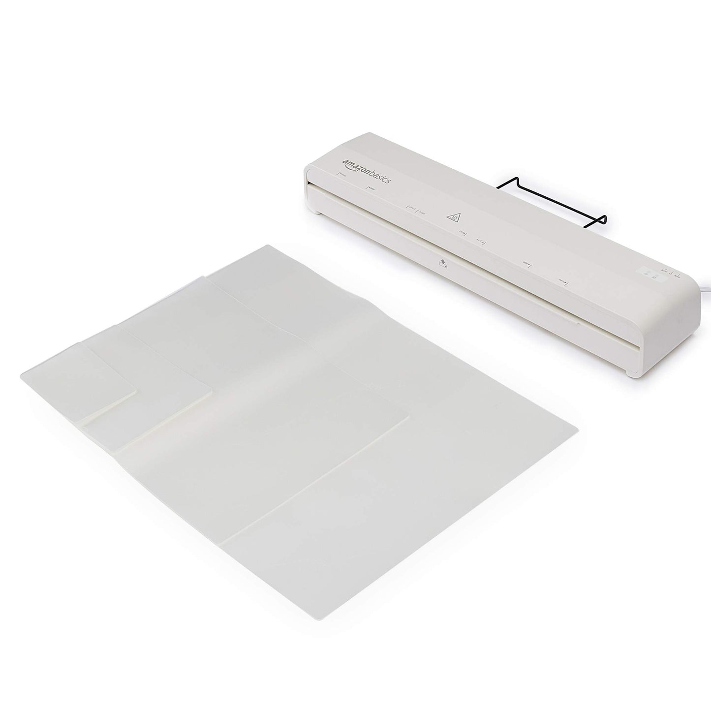 Amazon Basics 12 inch Thermal Laminator Machine, 1 Min Warm-Up, Home/Office/School Use, 20 Pouches Included, White