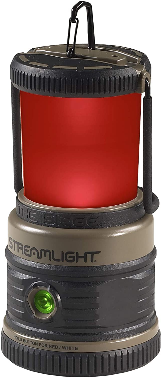Streamlight 44931 Siege 540-Lumen Compact D Alkaline Outdoor Hand Lantern/Flashlight Combo, Coyote