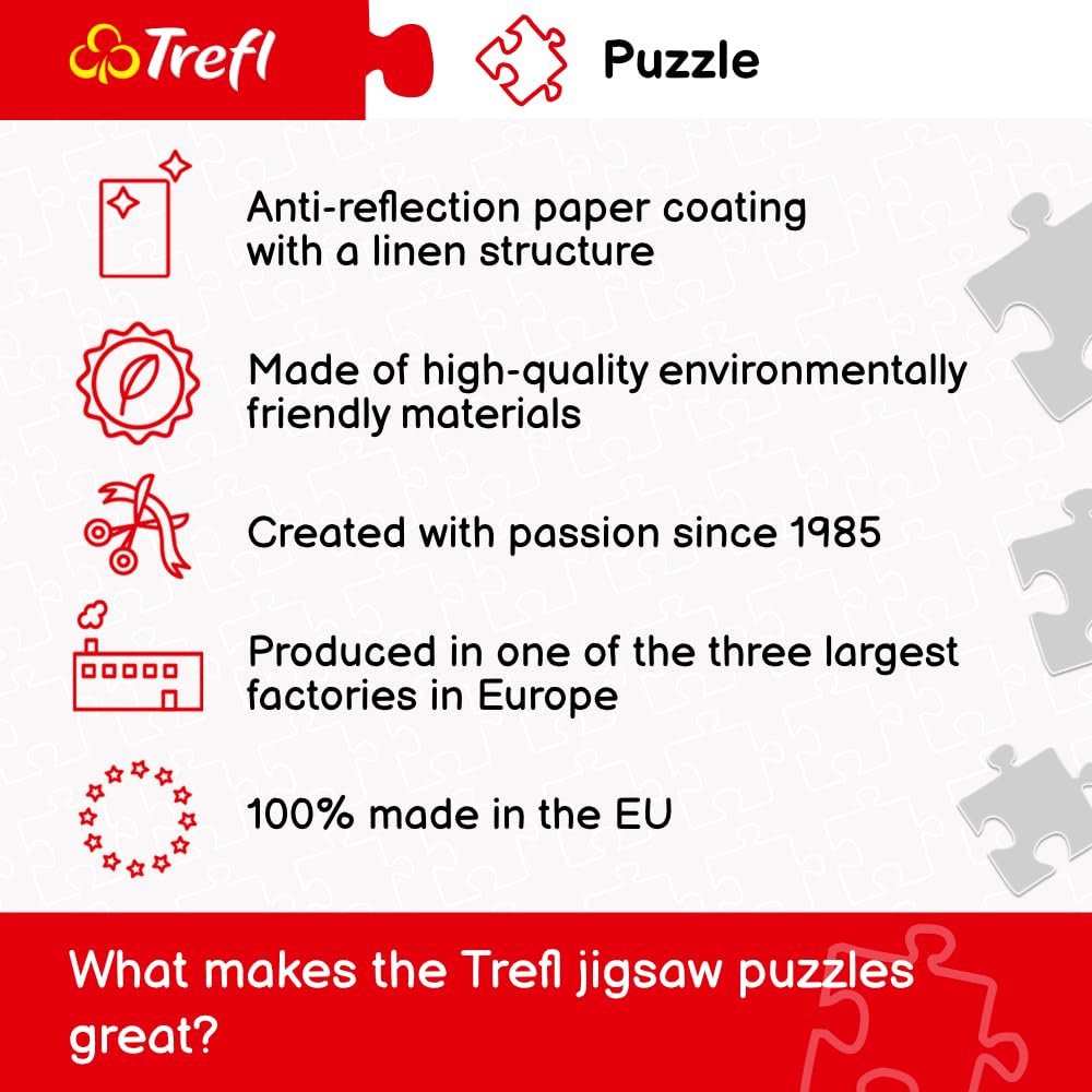 Trefl Castle in Sully-sur-Loire, France 3000 Piece Jigsaw Puzzle Red 116x85 cm Print, DIY Puzzle, Creative Fun, Classic Puzzle for Adults and Children from 15 Years Old