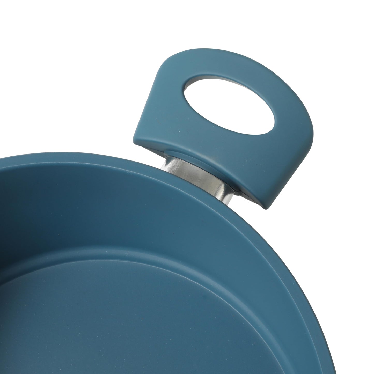Gibson Home Helensburgh 7-Piece PFA-Free Ceramic Nonstick Carbon Steel Cookware Set – Blue Pots and Pans with Glass Lids, Saucepan, Dutch Oven, Fry Pan