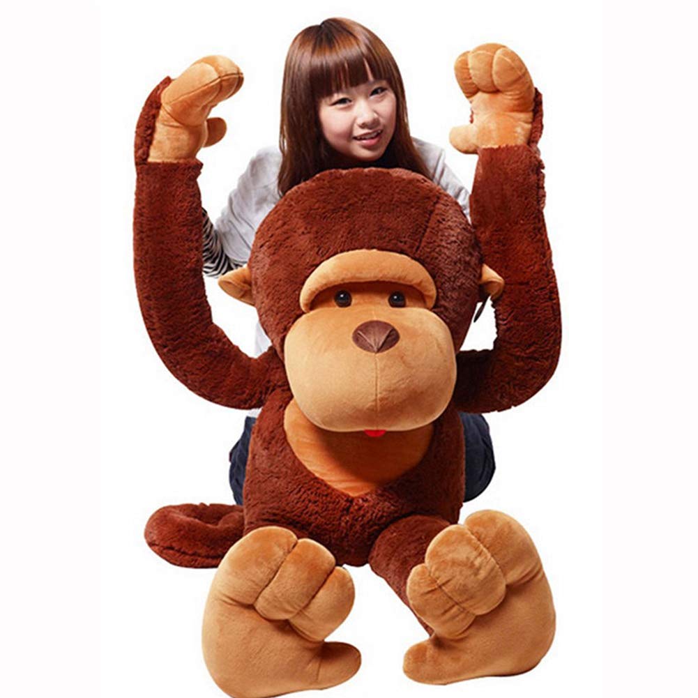 YunNasi Large Stuffed Monkey Giant Monkey Stuffed Animal Big Gorilla Plush Toy for Kids and Girlfriends (43.3 Inches)