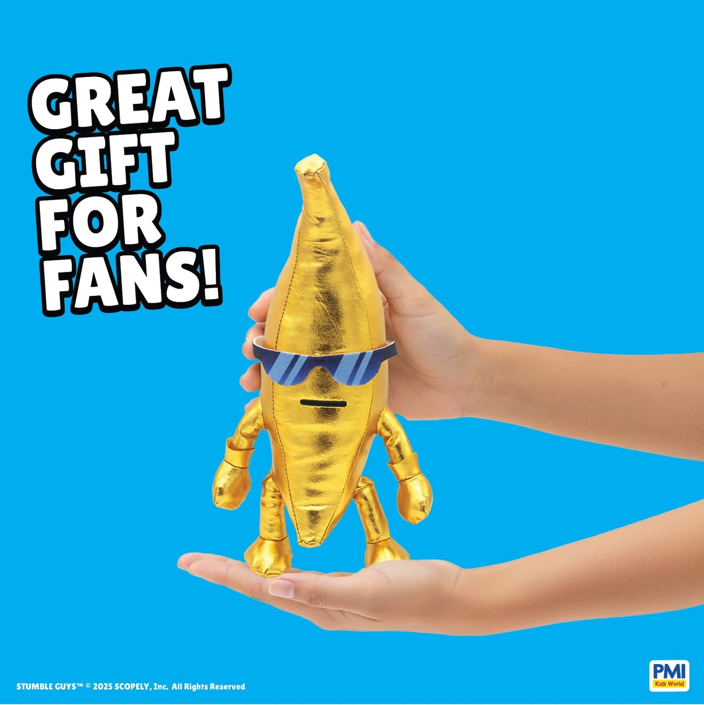 P.M.I. Stumble Guys Series 3-12” Huggable Plush (Golden Banana)
