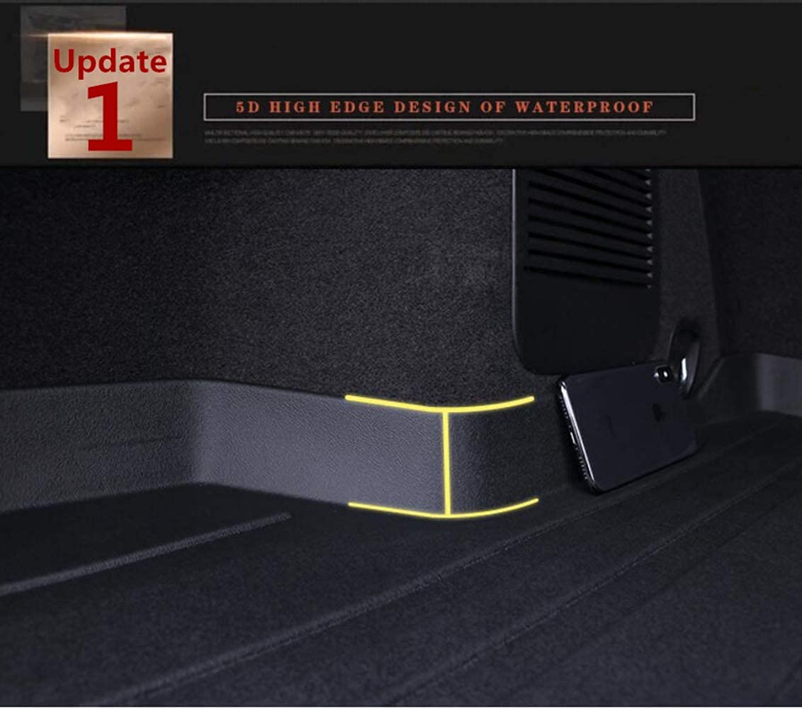 All Weather Rear Cargo Liners Trunk Tray Mats Protector Custom Compatible with 2013 2014 2015 2016 2017 Honda Accord, 3D Waterproof Durable Odorless Flexible Black TPO Accessories