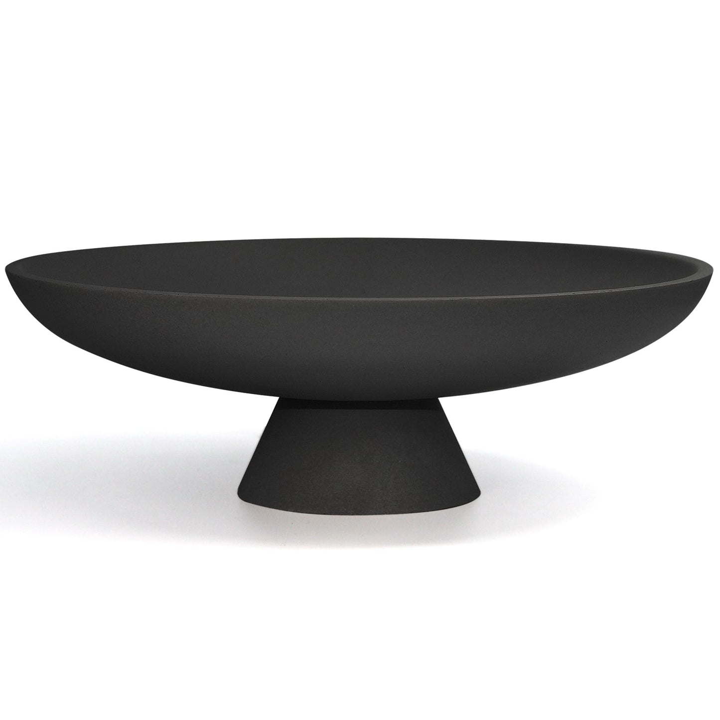 LIN CHUAN Large Decorative Bowl, Modern Resin Pedestal Bowl for Home Decor, Stylish Fruit Bowl for Kitchen Counter, Chic Key Holder for Entry Table, Matte Black