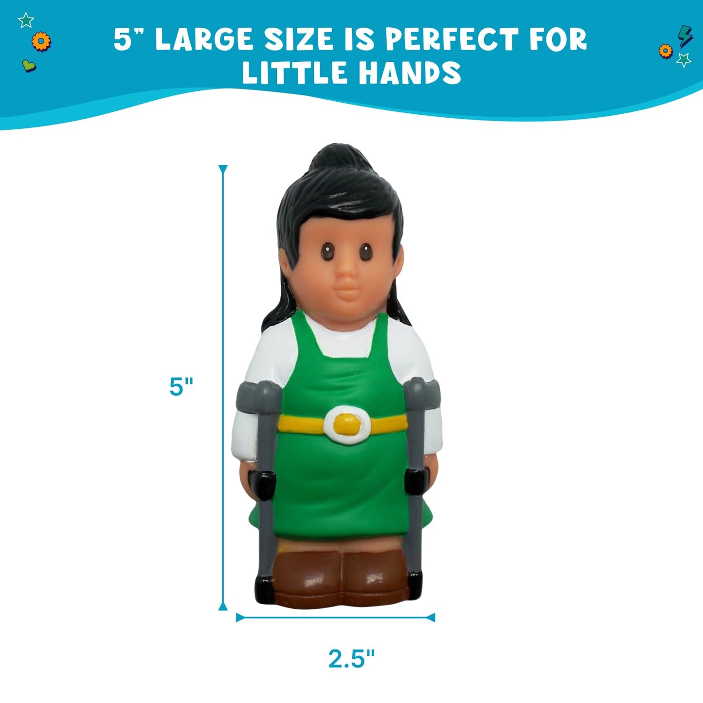 Get Ready Kids 629 5" Friends with Disabilities Figures, Set of 5 (Pack of 5)