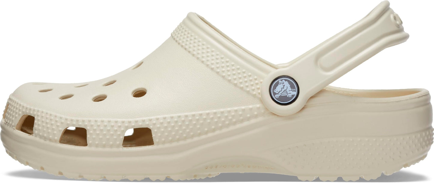Crocs Unisex-Adult Classic Clog, Clogs for Women and Men, Bone, 6 Men/8 Women