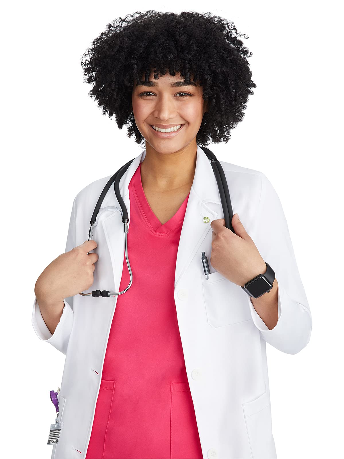 Healing Hands Lab Coat For Woman Faye White Coat with 5 Pockets, Moisture Wicking and 2-Way Stretch 5161, X-Large, WHITE