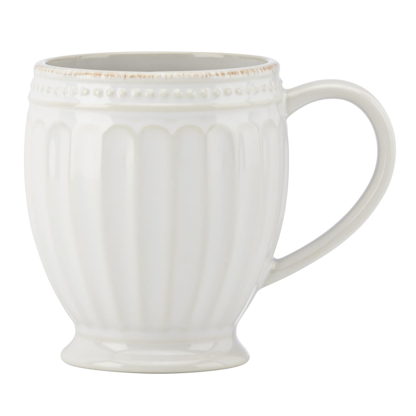 Lenox 895722 French Perle Groove Mugs, Set Of 4